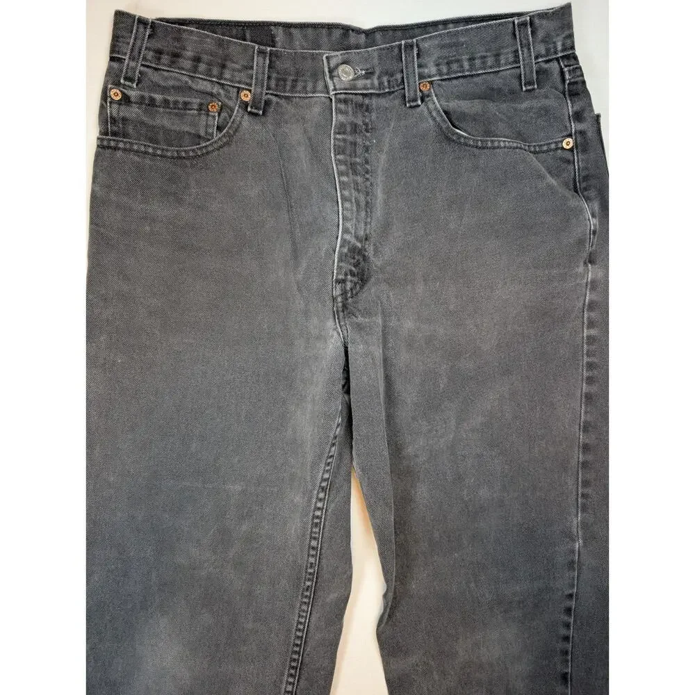 Levi’s 550 Relaxed Fit Jeans Light Wash Black Mens 36 x 30 90s Streetwear Y2K